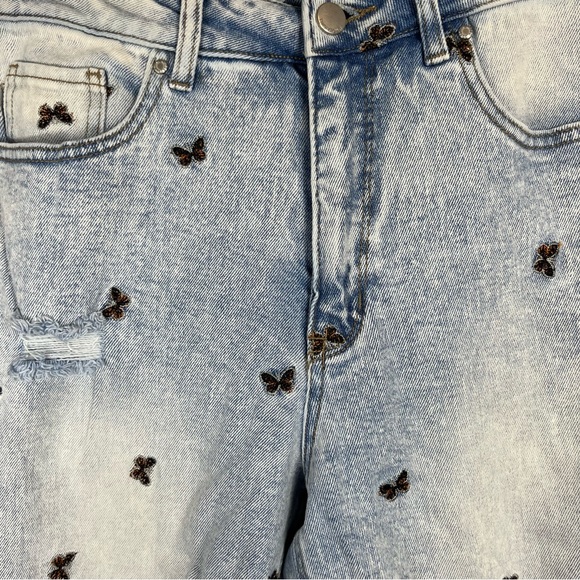 Tinseltown Jeans Tinseltown Butterfly Deconstructed Mom Jeans Size